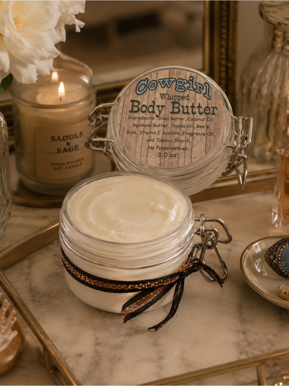 Cowgirl Whipped Body Butter | Shea Butter Moisturizer | Handmade Body Cream 3 oz